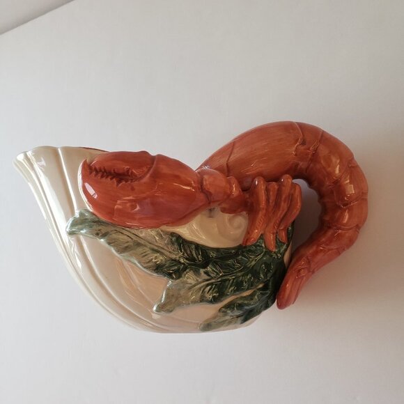 Fritz & Floyd Classics Fish Market Lobster Gravy Boat Fish Market Pattern - Picture 5 of 7